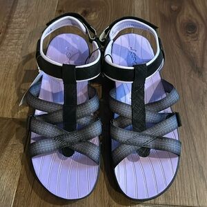 J Sport- Kaia blk/purple sandals.  Size 10